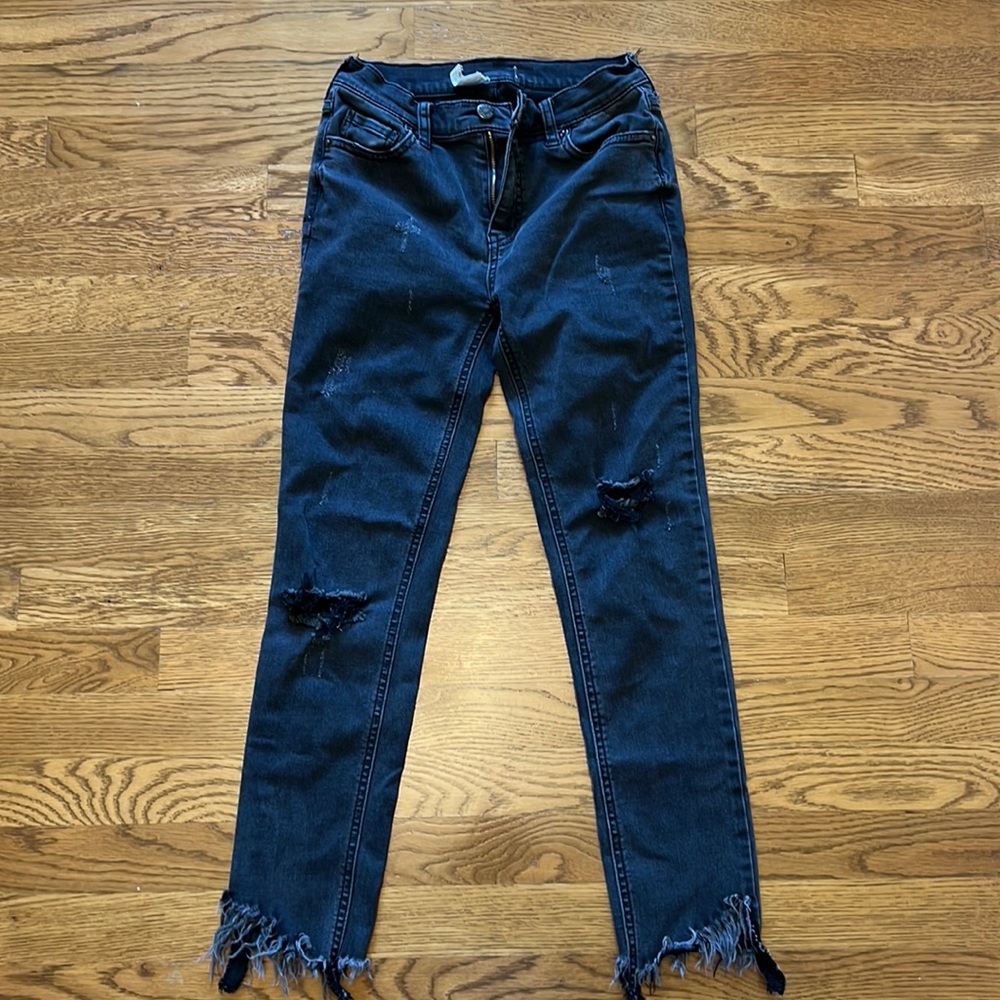 Free People Distressed Skinny Denim